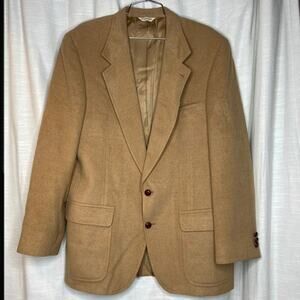 Vintage Men's Barrister Camel Hair Blazer Jacket (L/XL)